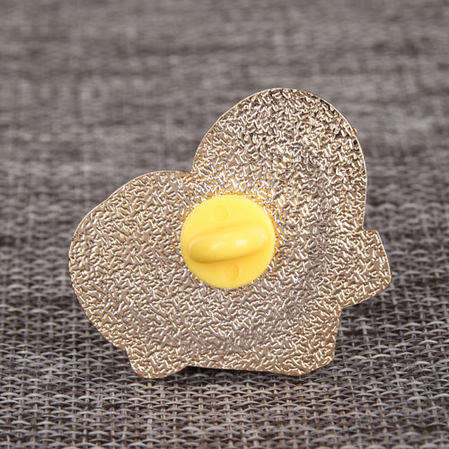 Red Heart Peach Lapel Pins