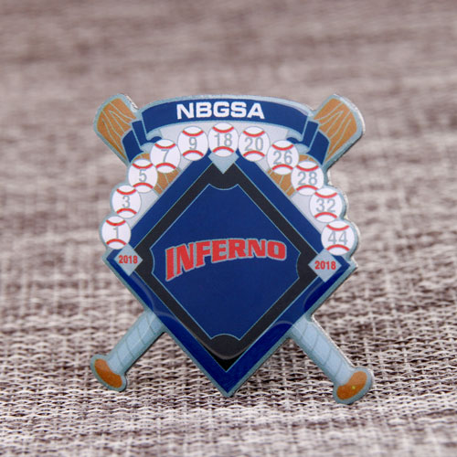 Inferno Baseball Trading Pins