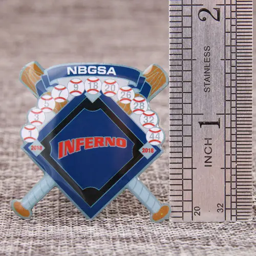 Inferno Baseball Trading Pins