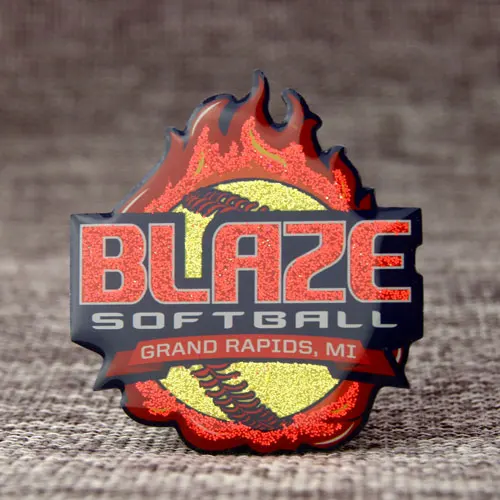 Blaze Softball Trading Pins