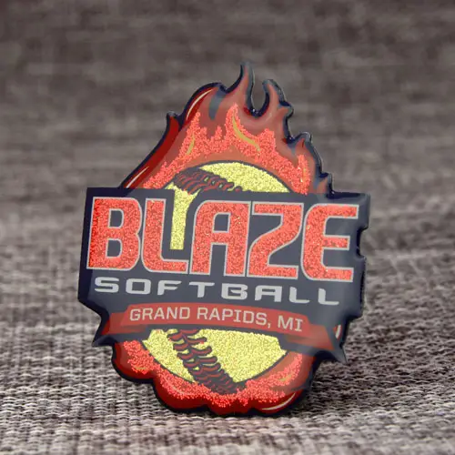 Blaze Softball Trading Pins