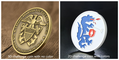 3D VS 2D Challenge Coins