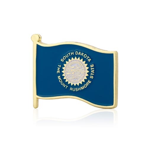 South Dakota American Flag Lapel Pin