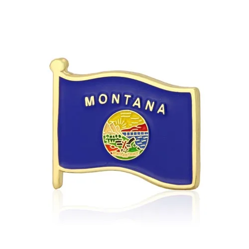 Montana American Flag Lapel Pins Montana American Flag Lapel Pins