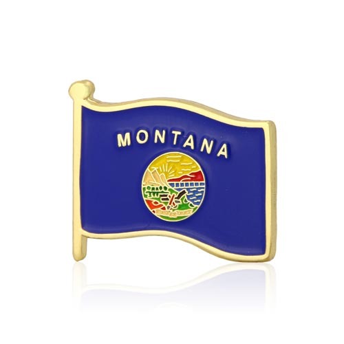 Montana American Flag Lapel Pins