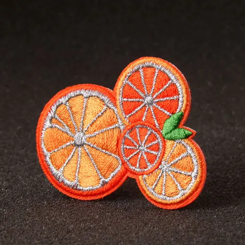Orange Embroidered Patches Orange Embroidered Patches