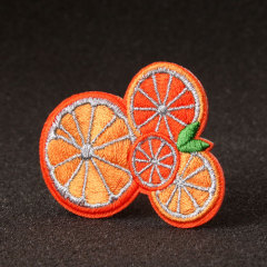 Orange Embroidered Patches