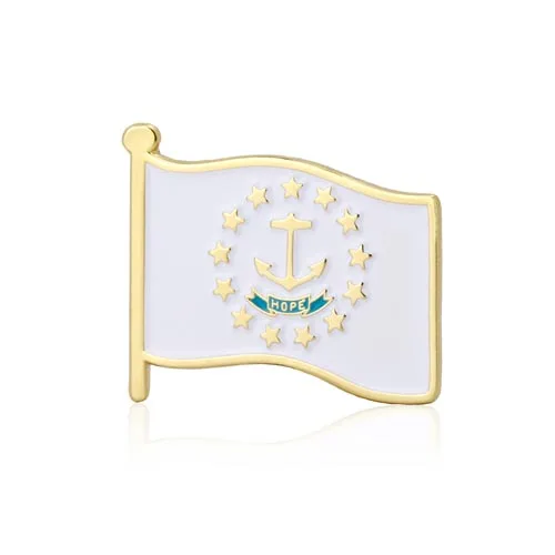Rhode Island American Flag Lapel Pins Rhode Island American Flag Lapel Pins