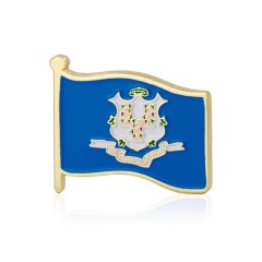 Connecticut American Flag Lapel Pin