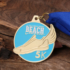5K Race Customized Gold Medals