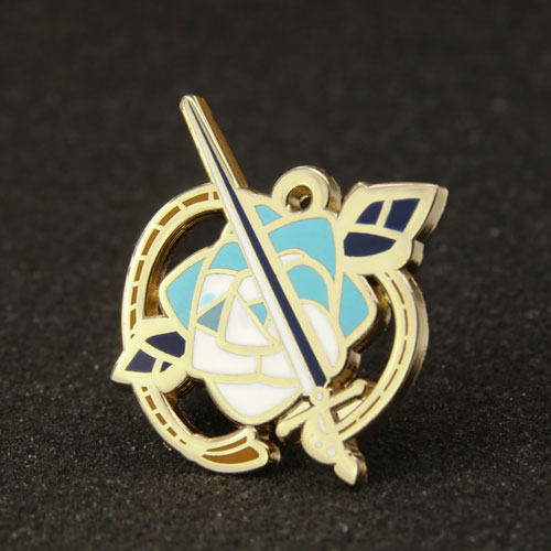 Sword With Rose Lapel Pins