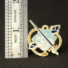 Sword With Rose Lapel Pins