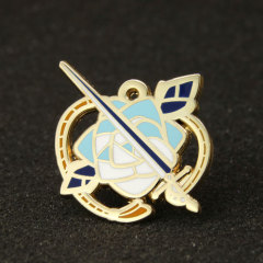 Sword With Rose Lapel Pins