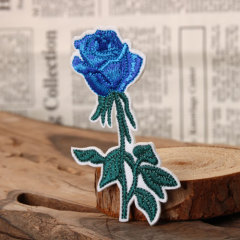 Blue Rose Custom Patches