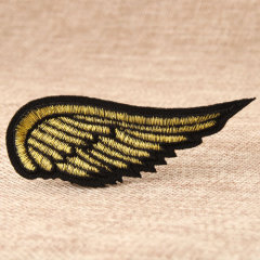Single Wing Embroidered Patches