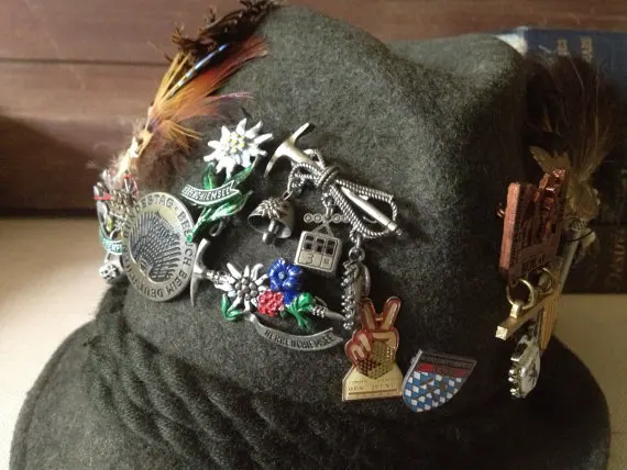 Decorate hat by lapel pins Decorate hat by lapel pins