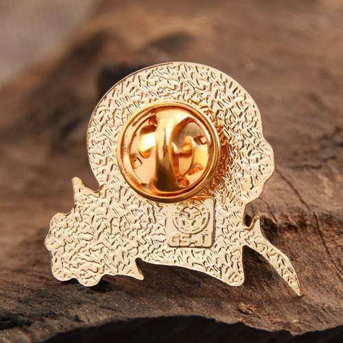 Skull and Flower Lapel Pins