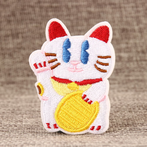 Lucky Cat Custom Embroidered Patches