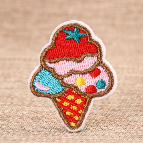Colorful Ice Cream Embroidered Patches