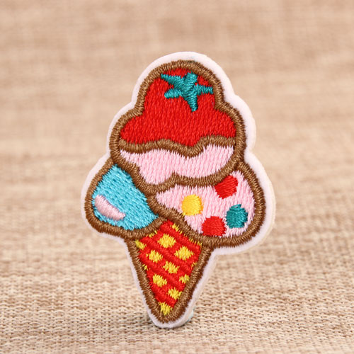 Colorful Ice Cream Embroidered Patches