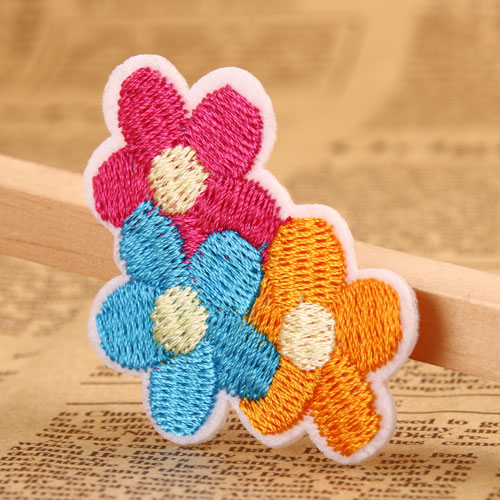 DIY Flower Embroidered Patches