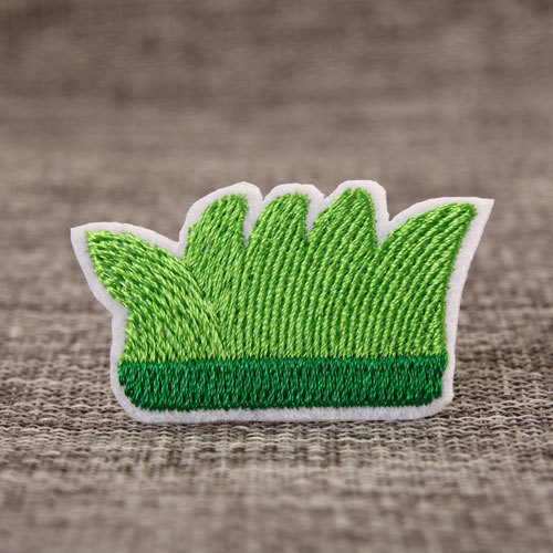 Green Grass Custom Embroidered Patches