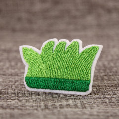 Green Grass Custom Embroidered Patches