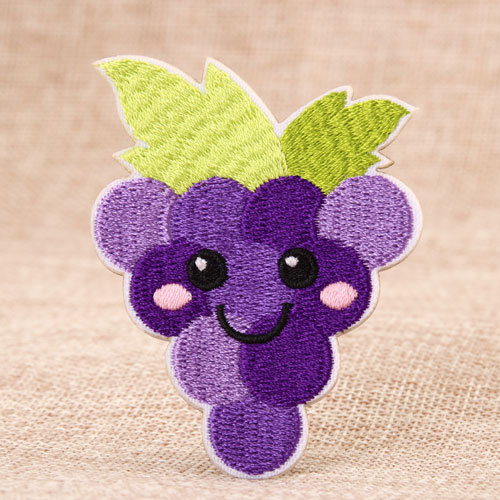 Purple Grapes Custom Embroidered Patches