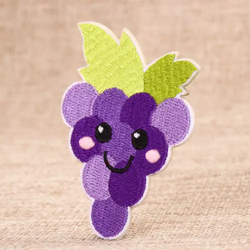 Lila Trauben benutzerdefinierte bestickte Patches Lila Trauben benutzerdefinierte bestickte Patches