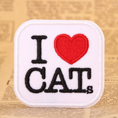 I Love Cats Custom Made Patches