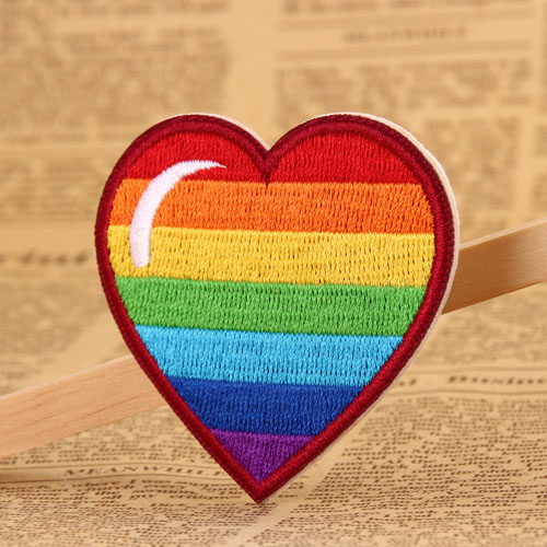 Rainbow Love Embroidered Patches