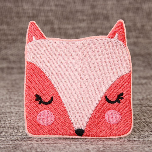 Square-faced Fox Embroidered Patches