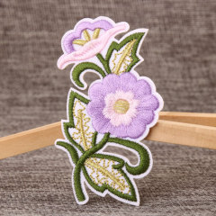 Trumpet Flower Embroidered Patches