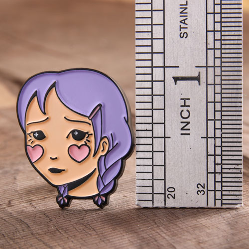 Shy girl lapel pins 