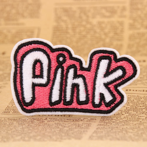 Pink Embroidered Patches