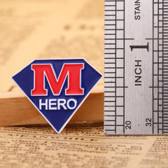 M Hero lapel pins