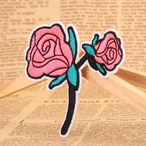 Rose Embroidered Patches