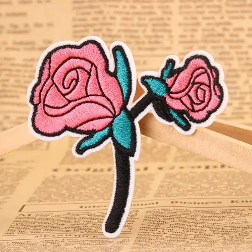 Rose Embroidered Patches