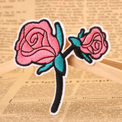 Rose Embroidered Patches