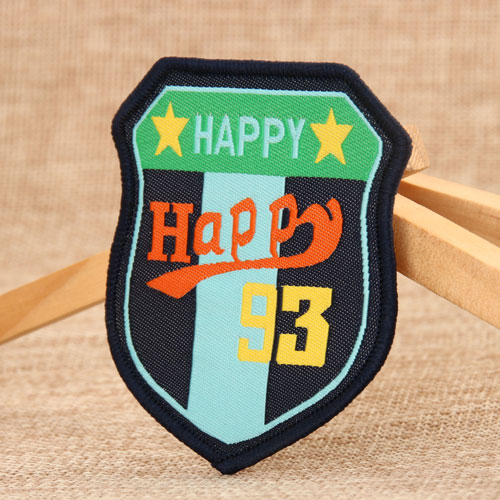 Happy Embroidered Patches