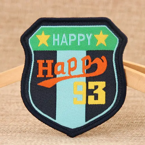 Happy Embroidered Patches