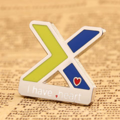 X with Tiny Heart Lapel Pins