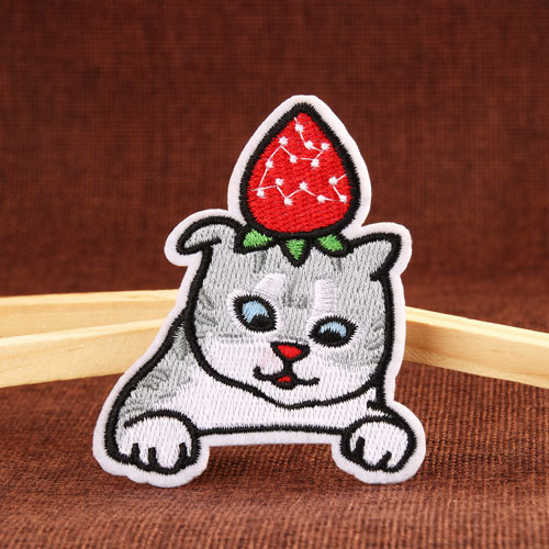 Strawberry Cat Custom Patches