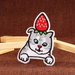Strawberry Cat Custom Patches