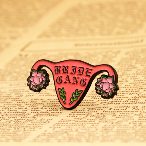 Uterus custom enamel pins