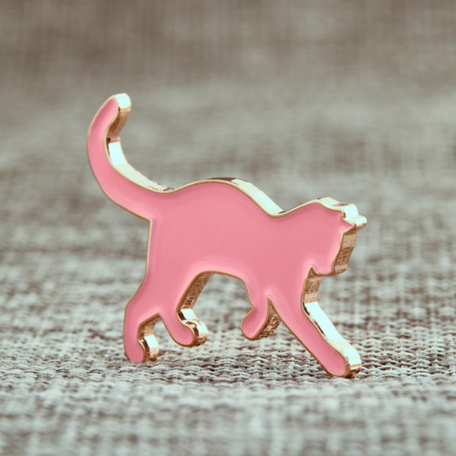 Pink Cat Custom Enamel Pins