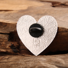 Shining heart custom lapel pins
