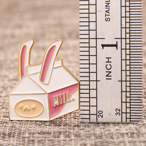 Rabbit Milk Carton Lapel Pins