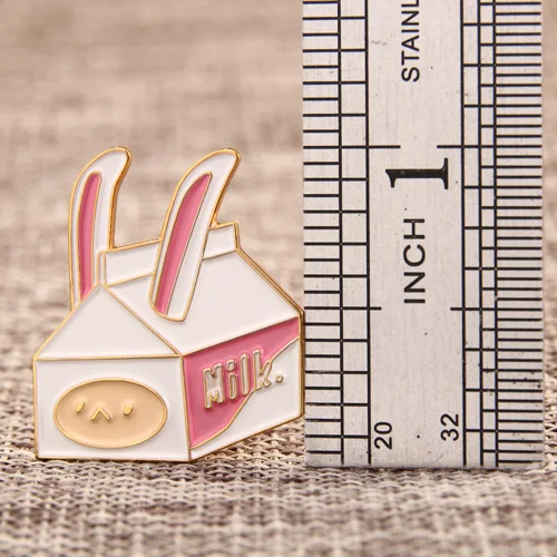 Rabbit Milk Carton Lapel Pins Rabbit Milk Carton Lapel Pins