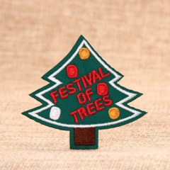 Christmas Tree Embroidered Patches